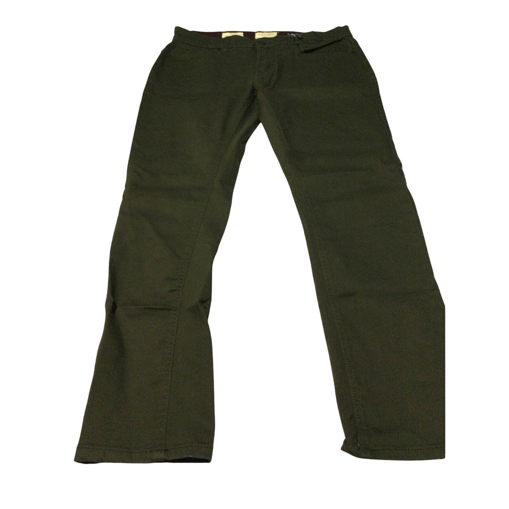 Scott James Mens Slim Fit Pants‎ Olive Green Chino Trousers W34 L30
